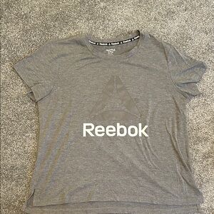 Reebok Heather Gray Logo Tee